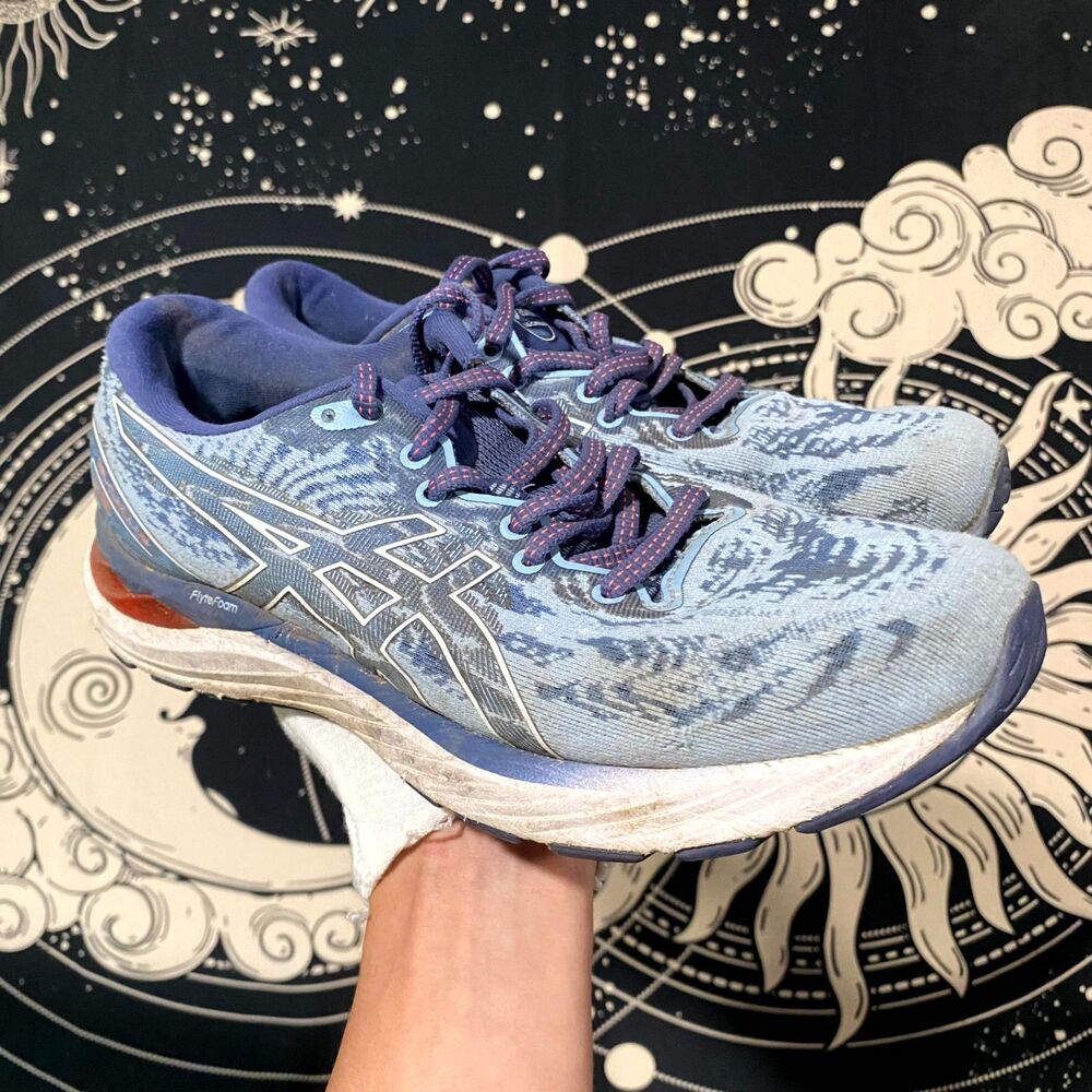 Asics Gel-Cumulus 23 1012A888 Athletic Sneaker Women's 7.5 Blue Mesh Gym Running